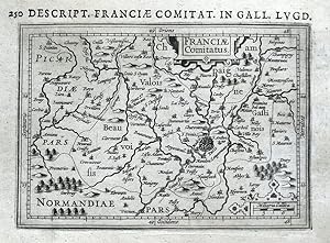 Antique Map PARIS, MEAUX, St.DENIS, BEAUVAIS, COMPIEGNE, FRANCE, BERTIUS 1618