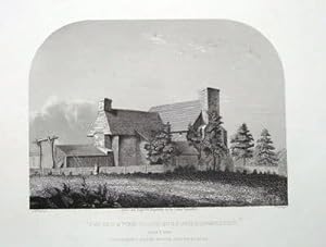 USA, HENRY WHITFIELDS HOUSE, GUILFORD,CONNECTICUT, Original Antique Print c1860