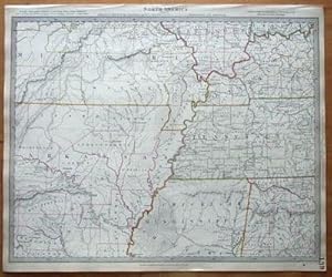 Antique Map USA,MISSOURI, ARKANSAS, TENNESSEE,etc 1833