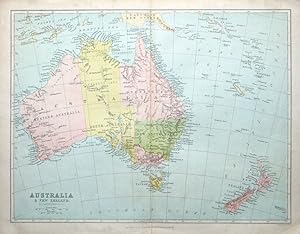 Antique Map AUSTRALIA & NEW ZEALAND c1860