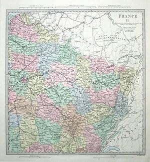 Antique Map NE FRANCE, original c1840