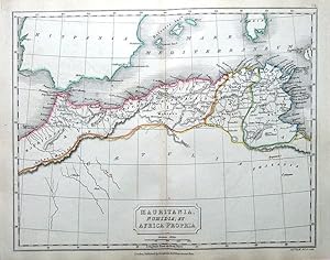 Antique Map NORTH AFRICA,MAURITANIA, NUMIDIA Original Classical c1840