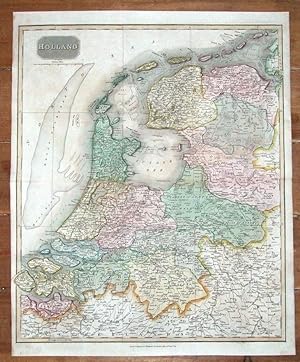 Antique Map NETHERLANDS, HOLLAND, NEDERLAND, THOMSON original 1817