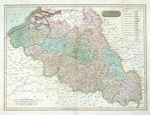 Antique Map NETHERLANDS, BELGIUM, LUXEMBOURG, THOMSON original 1817