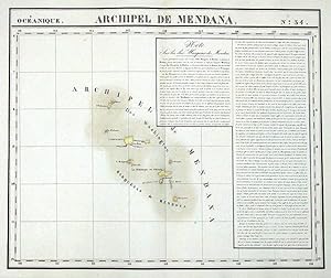 Antique Map MARQUESAS ISLANDS, FRENCH POLYNESIA,PACIFIC OCEAN Vandermaelen 1827