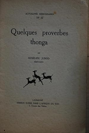Quelques proverbes thonga
