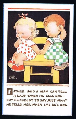 A Man Can Tell a Lady Postcard