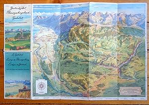 Gürbertal, le pays de Schwarzenbourg, la région du Gantrisch. Carte à vol d'oiseau avec propositi...