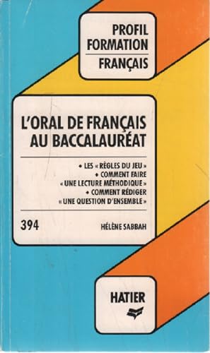 L' Oral de français au baccalauréat