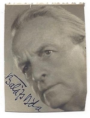Signed Portrait Of Béla Balázs