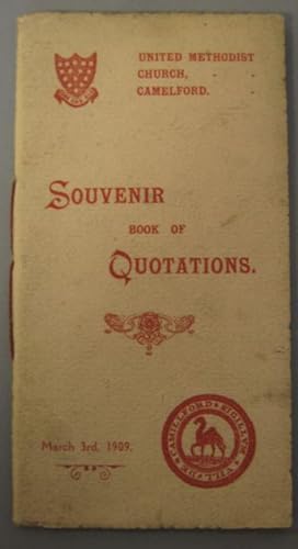 Souvenir Book of Quotations - United Methodist Church, Camelford