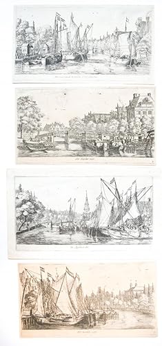 [Antique prints, etchings, before 1656] Views of Amsterdam (complete set), published before 1656,...