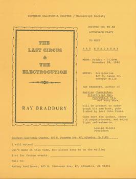 Southern California Chapter Manuscript Society Invites You to an Autograph Party to Meet Ray Brad...