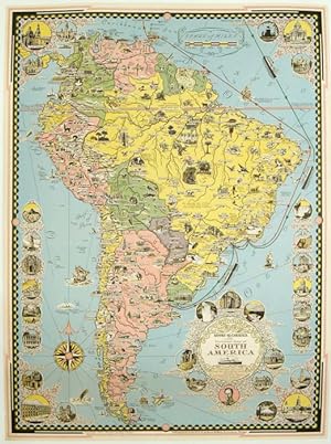 Moore-McCormack Lines Pictorial Map of South America.