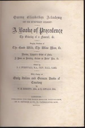 A Booke of Precedence. The Ordering of a Funerall etc. 1869.