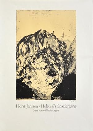 Horst Janssen. Hokusai's Spaziergang. Suite von 46 Radierungen. [Plakat, Offsetdruck / poster off...