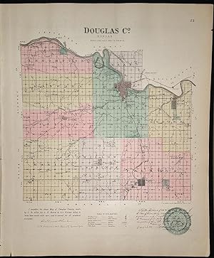 [Map] Douglas Co., Kansas [backed with] Baldwin City (of Douglas County, Kansas.)