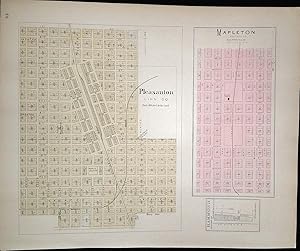 [Map] Pleasanton (of Linn Co.) & Mapleton (of Bourbon Co.) [backed with ] La Cygne (of Linn Co.) ...