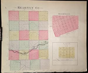 [Map] Kearney County (Kansas), Laking, & Deerfield (of Kearney Co.) [backed with] Hartland, Kearn...