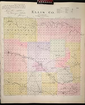 [Map] Ellis County, Kansas [backed with] Hays City (of Ellis Co.)