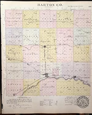 [Map] Barton County, Kansas [backed with] Comanche Co.