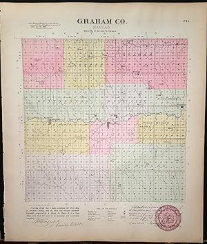 [Map] Graham County, Kansas [backed with] Kirwin, New Hope, Big Bend, Crowe (of Phillips Co.), Ni...