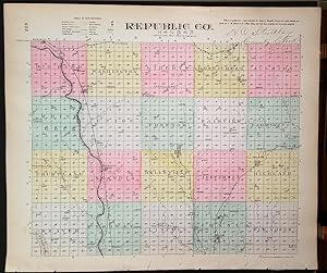 [Map] Republic County, Kansas [backed with] Scandia, Republic City, White Rock, Ida, Cuba (Republ...