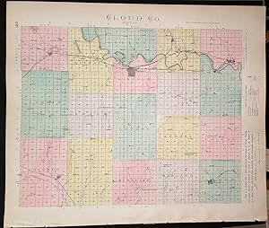 [Map] Cloud County, Kansas [backed with] Glasco, Jamestown, & Clyde (of Cloud Co.)