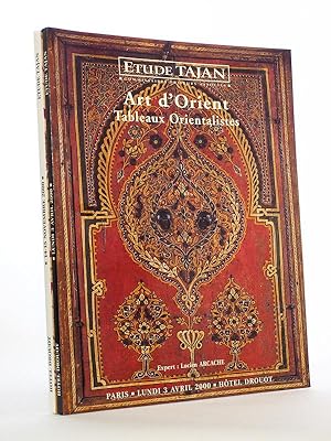 Art d'Orient, Tableaux orientalistes [ Lot de 2 catalogues, année 2000 ] Paris, Hôtel Drouot, Lun...