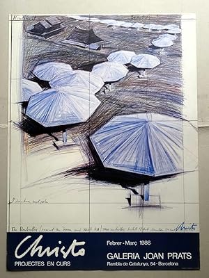 Poster Affiche Plakat - Christo, projectes en curs, 1986 (Signed)