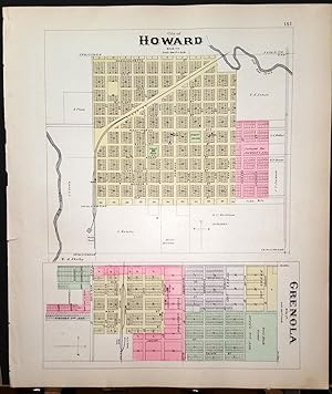 [Map] Howard & Grenola (Elk County, Kansas) [backed with] Moline (Elk Co.), Circleville, Netawaka...