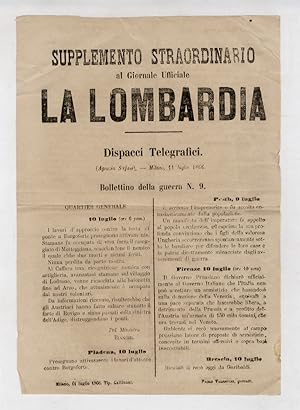Supplemento straordinario al Giornale Ufficiale La Lombardia. Dispacci Telegrafici (Agenzia Stefa...