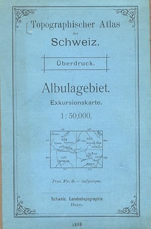 TOPOGRAPHISCHER atlas der Schweiz: Albulagebiet. Eskursionkarte 1:50.000.