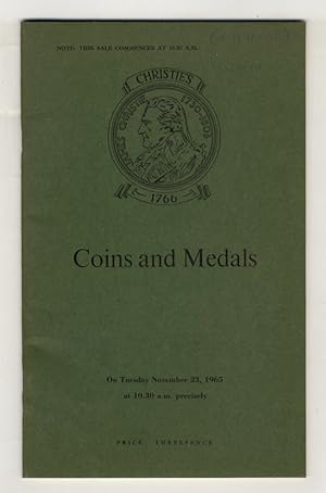 Coins, medals and orders. (Auction sale). Tuesday November 23, 1965.
