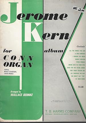 Jerome Kern Album for Conn Organ Caprice, Minuet & Rhapsody, Larger Models