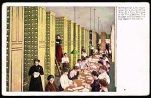 Printed Postcard; Filing Room Metropolitan Insurance Co Home Office, New York City
