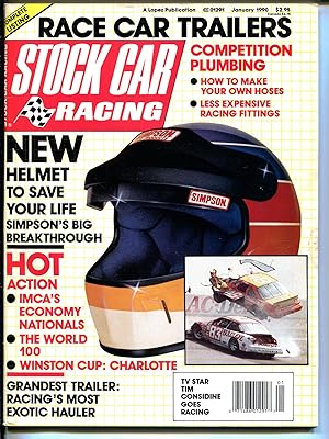 Stock Car Racing 1/1990-Simpson stock car helmet-Tim Considine-IMCA-VG