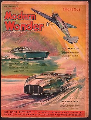 Modern Wonders 5/15/1938-UK published-Capt Eyston world record car cover-VG/FN