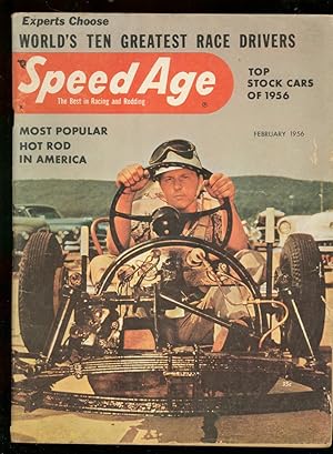 Speed Age 2/1956-Ten Greatest drivers-NASCAR-Lee Petty-hot rods-Sweikert-VG