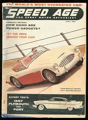 Speed Age 4/1957-Austin-Healy-Volkswagen-NASCAR-NHRA-Parsons-Bryan-VG