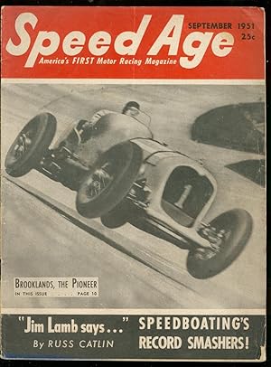 Speed Age 9/1951-John Cobbs-Brooklands-Emory Collins-Klamfoth-Clark Gable-VG