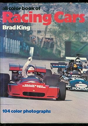 ALL COLOR BOOK OF RACING CARSHARDCOVER-104 PHOTOS-1973 VG