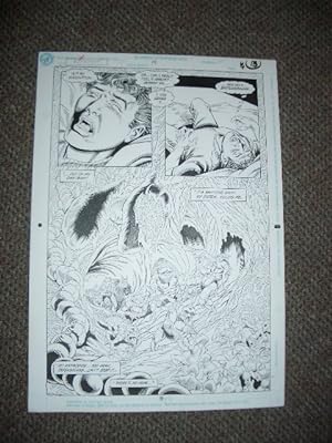 SUPERBOY #19 PAGE 9 ORIGINAL COMIC ART 1991-JIM MOONEY FN