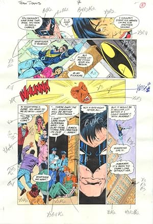 Original D.C. Color Guide Team Titans #7 Pg 5-- Phil Jiminez