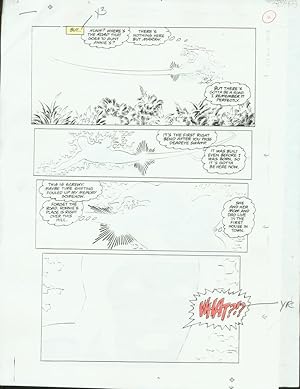 ORIGINAL D.C. PRODUCTION ART NEW TEAM TITANS #6 PAGE 9 VG