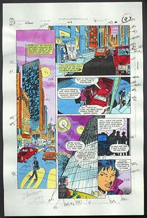 ROBIN #4-1990 PRODUCTION ART-COLOR GUIDE PG 7-TOM KYLE VG