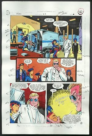 ROBIN #4-1990 PRODUCTION ART-COLOR GUIDE PG 8-TOM KYLE VG