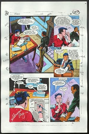 ROBIN #4-1990 PRODUCTION ART-COLOR GUIDE PG 16-TOM KYLE VG