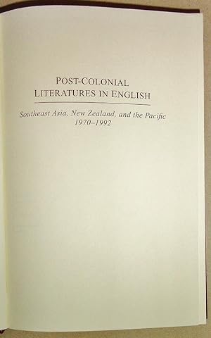Post-Colonial Literatures in English: Southeast Asia, New Zealand, and the Pacific, 1970-1992