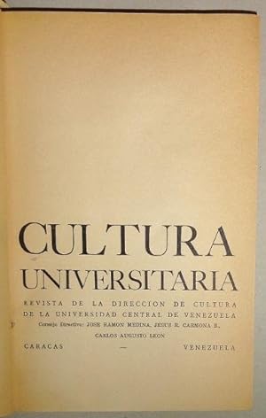 Cultura Universitaria. 96-97 - Revista De La Direccion De Cultura De La Universidad Central De Ve...